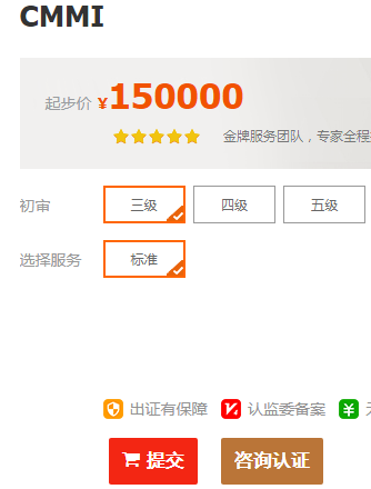 CMMI認證價(jià)格